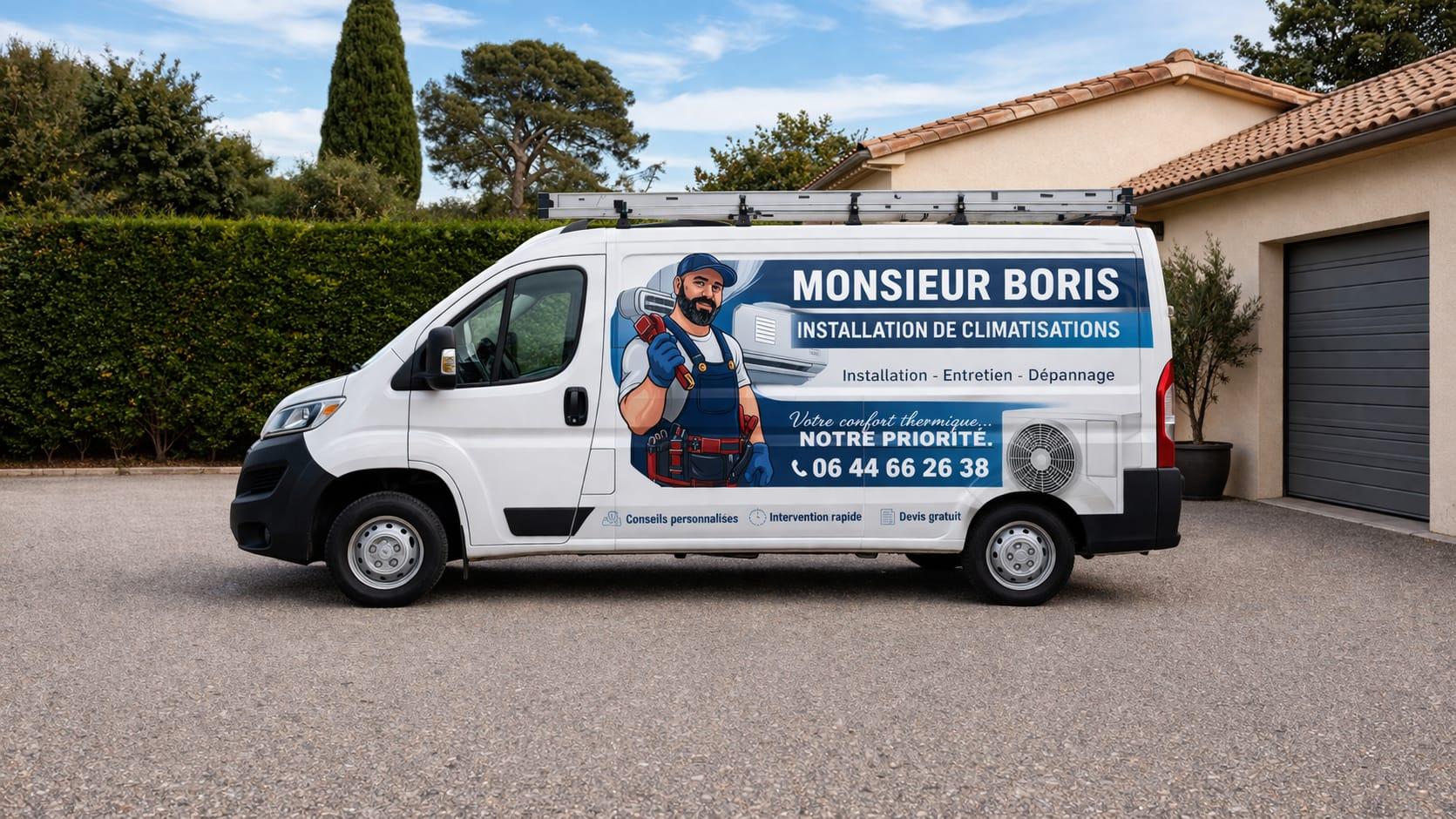 Intervention à domicile — véhicule atelier